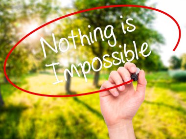 Hiçbir şey yazma adam el Görs üzerinde siyah kalemi ile mümkün değildir