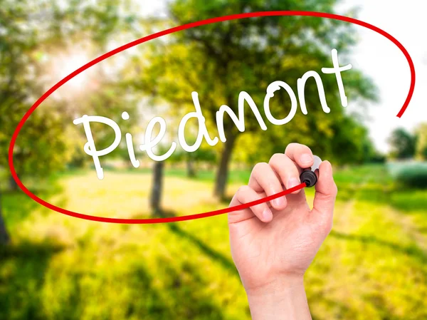 Adam el Piedmont ile siyah kalemi görsel ekranda yazma.