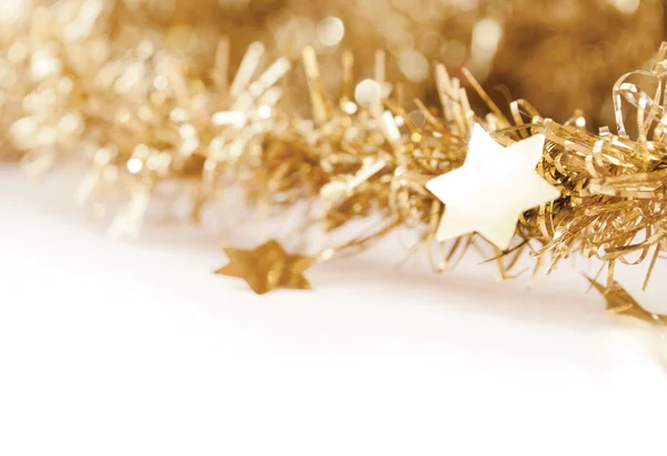 Christmas decoration background, gold stars — Stock Photo, Image