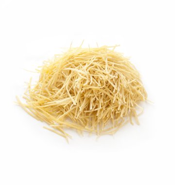 Çorba makarna, beyaz arka plan üzerinde izole