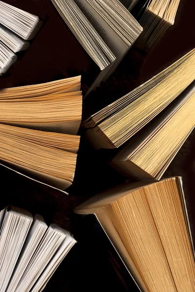 Açık kitap, üstten görünüm.
