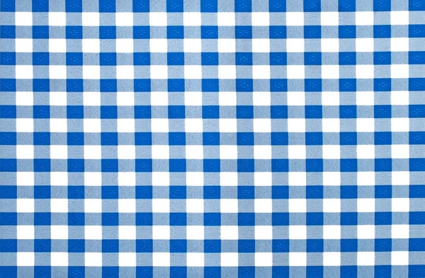 Blue checkered fabric — Stock Photo, Image