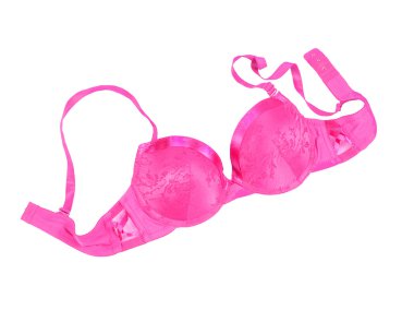 pembe sütyen beyaz zemin üzerine izole