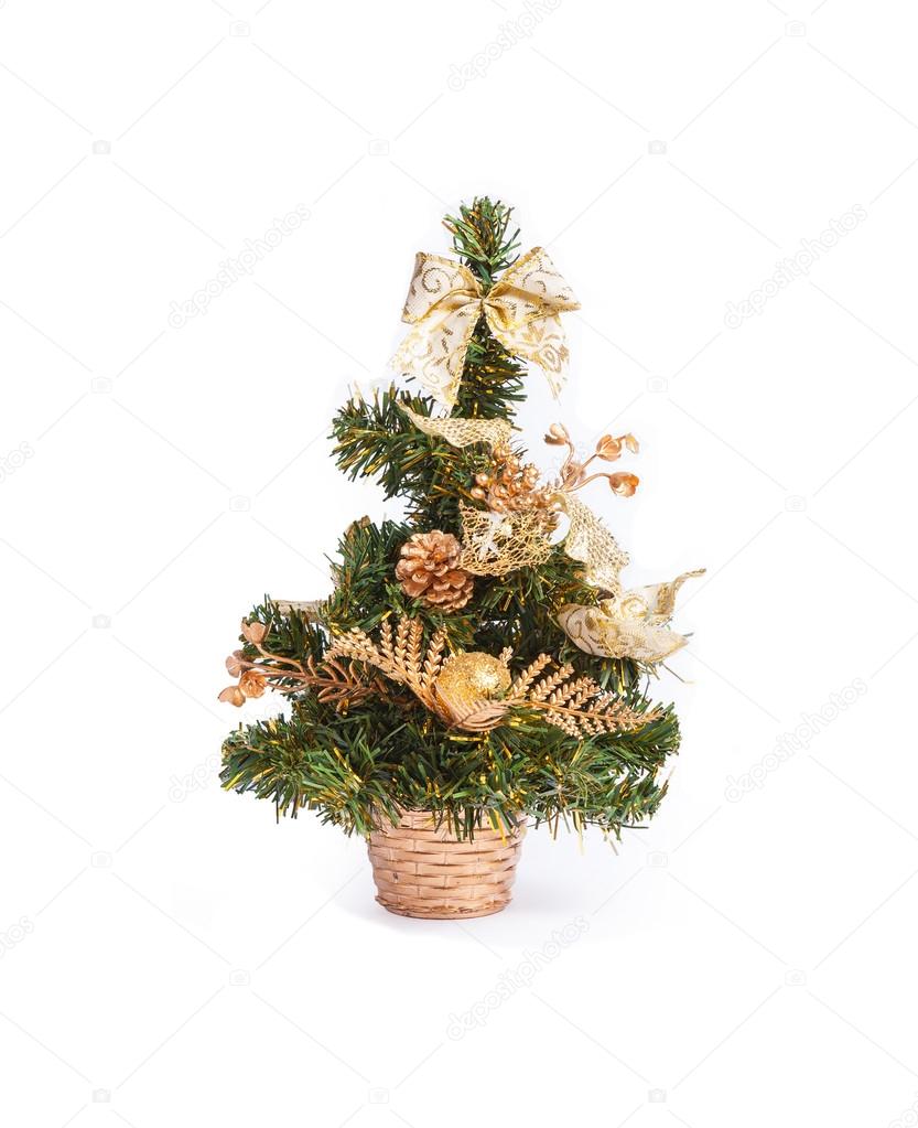 Mini Christmas Tree Decoration On White Background Stock Photo Mini Christmas Tree Decoration On White Background Stock Photo