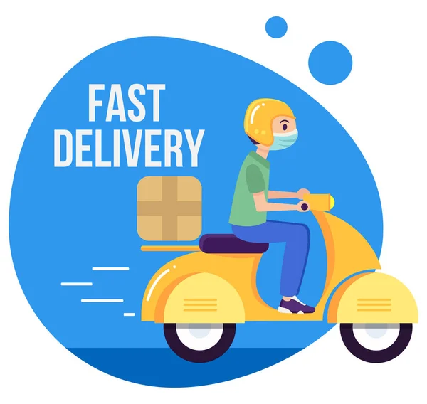 Online Delivery Service Concept Online Order Tracking Delivery Home Office — Stock Vector