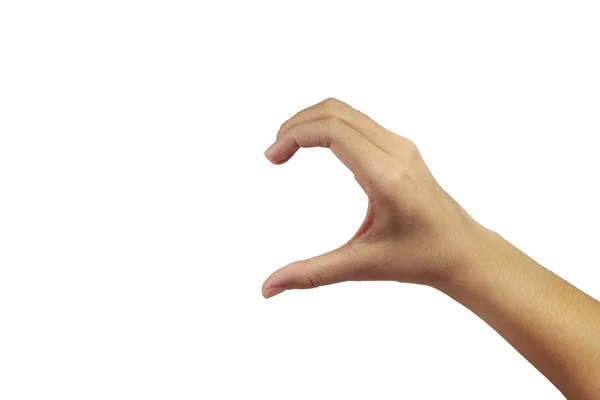Dłoń połowę serca znak Pokaż — Zdjęcie stockowe