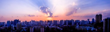 Guangzhou twilight panorama image clipart