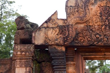 binalar ve Banteay Srei Kamboçya'da sanat