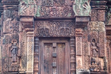 binalar ve Banteay Srei Kamboçya'da sanat