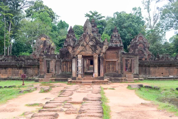 Binalar ve Banteay Srei Kamboçya'da sanat - Stok İmaj