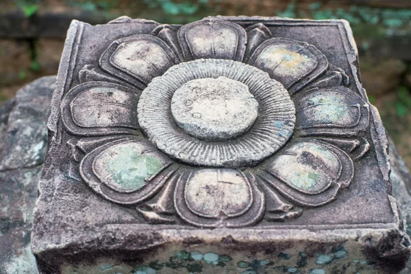 Gebäude und Kunst in Banteay Srei in Kambodscha Stockfoto