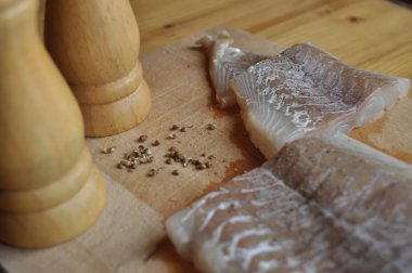 Balık fileto. Yemek, ana yemek. Açlık gıda baharat