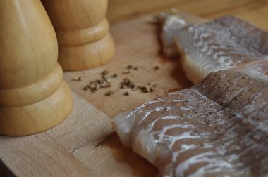 Balık fileto. Yemek, ana yemek. Açlık gıda baharat