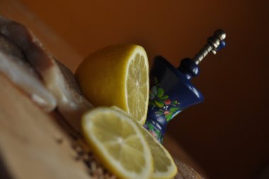 Balık fileto. Yemek, ana yemek. Açlık gıda baharat