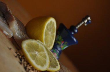 Balık fileto. Yemek, ana yemek. Açlık gıda baharat