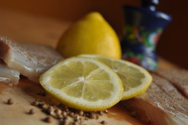 Balık fileto. Yemek, ana yemek. Açlık gıda baharat