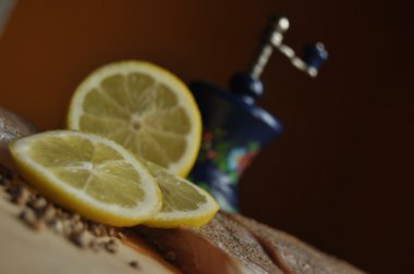 Balık fileto. Yemek, ana yemek. Açlık gıda baharat