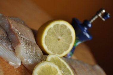 Balık fileto. Yemek, ana yemek. Açlık gıda baharat