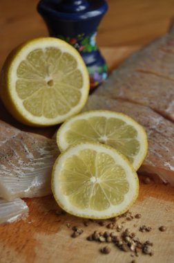 Balık fileto. Yemek, ana yemek. Açlık gıda baharat