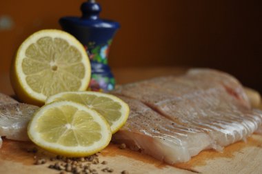 Balık fileto. Yemek, ana yemek. Açlık gıda baharat