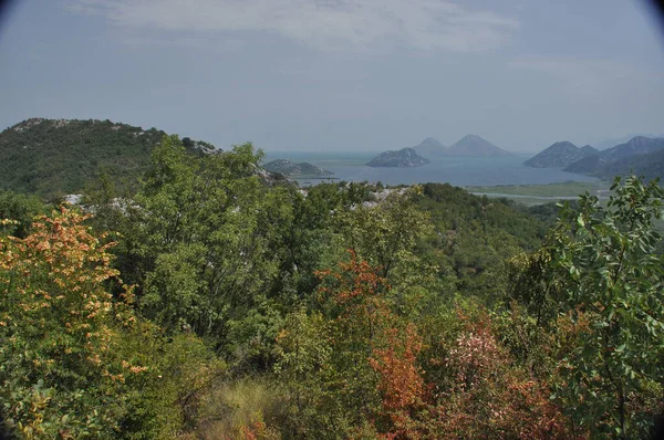 Sonbahar yeşilliklerinin parlak renkleri dağlık bir bölgede sakin bir gölü çevrelemektedir. Huzurlu manzara doğa severler için huzurlu bir dinlenme yeri sunuyor, tepeler uzaktaki sulara karışıyor..