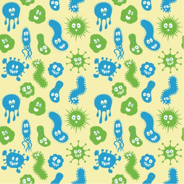 Germs repeat pattern clipart