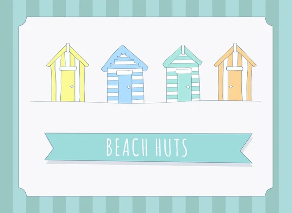 El çekilmiş plaj kulübe