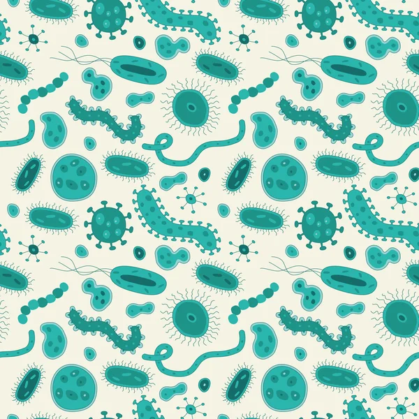 Germs repeat pattern — Stock Vector