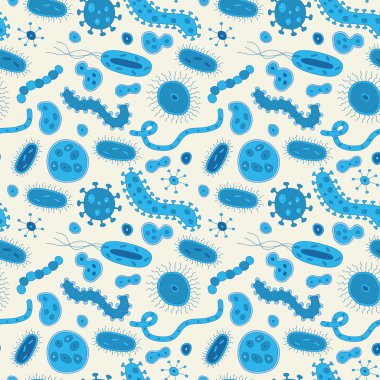 Mikroplar Dikişsiz desen bir dizi