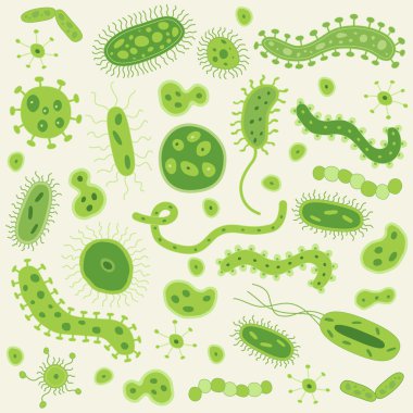 Hand Drawn Bacteria and Germs