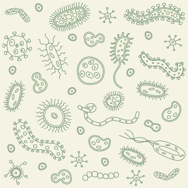 Hand Drawn Green Germ Vectors