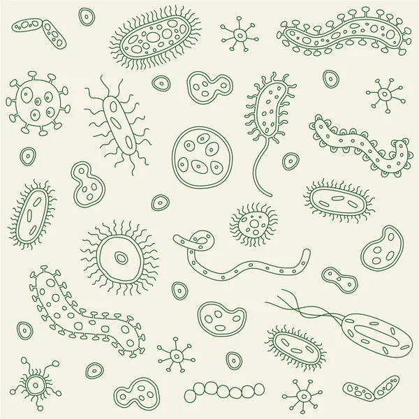 Hand Drawn Green Germ Vectors