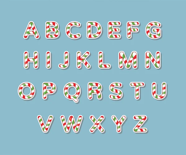 Kırmızı ve yeşil şeker alfabesi