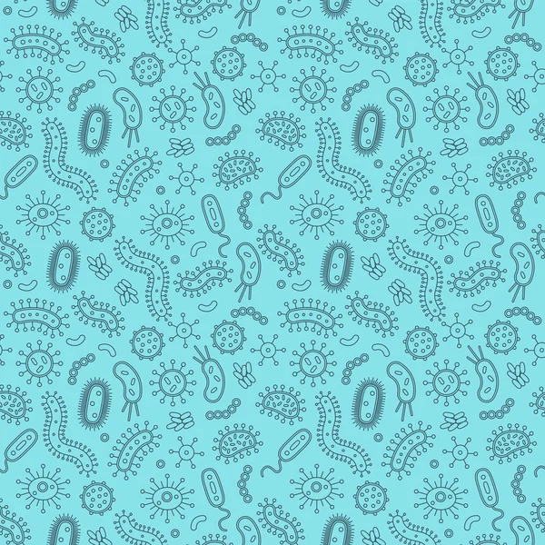 Mavi bakteri ve mikropları tekrar desen