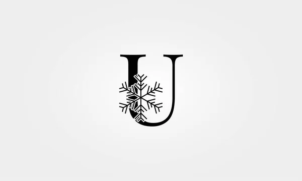 Αλφάβητο Νιφάδα Χιονιού Γράμμα — Διανυσματικό Αρχείο