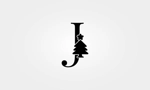 Albero Natale Lettere — Vettoriale Stock