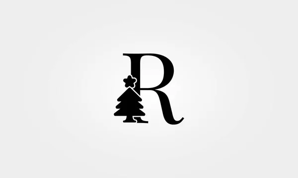 克里斯特马斯特树字母R — 图库矢量图片