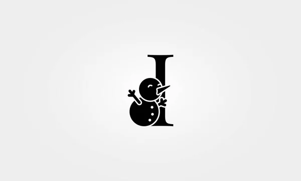 Алфавіт Снігова Людина Літера — стоковий вектор
