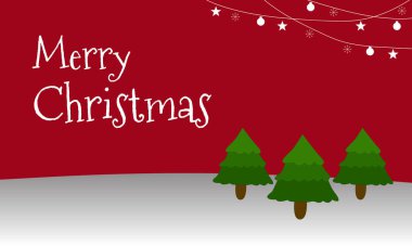 Web ya da yazdırma ögesi için noel ağacı vektör pankartı