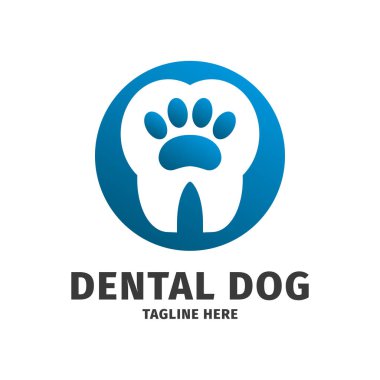 Diş köpeği veteriner logosu şablonu