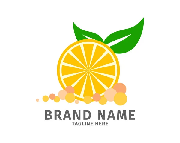 Vorlage Für Das Logo Der Orangenfrucht — Stockvektor