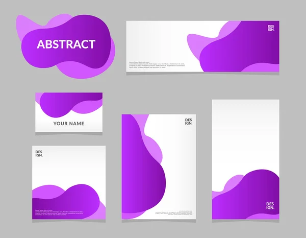 Ensemble Design Vectoriel Décoratif Abstrait — Image vectorielle