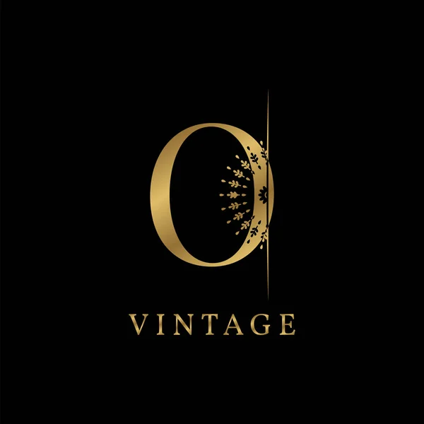 Letra Decorativo Vintage Oro — Vector de stock
