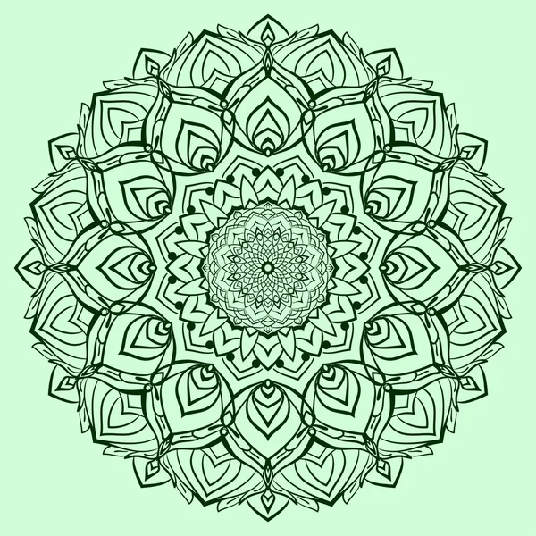 Mandala Τέχνη Κυκλικό Trippy Στρογγυλό Διακοσμητικό Σχέδιο Για Στοιχείο Web — Διανυσματικό Αρχείο