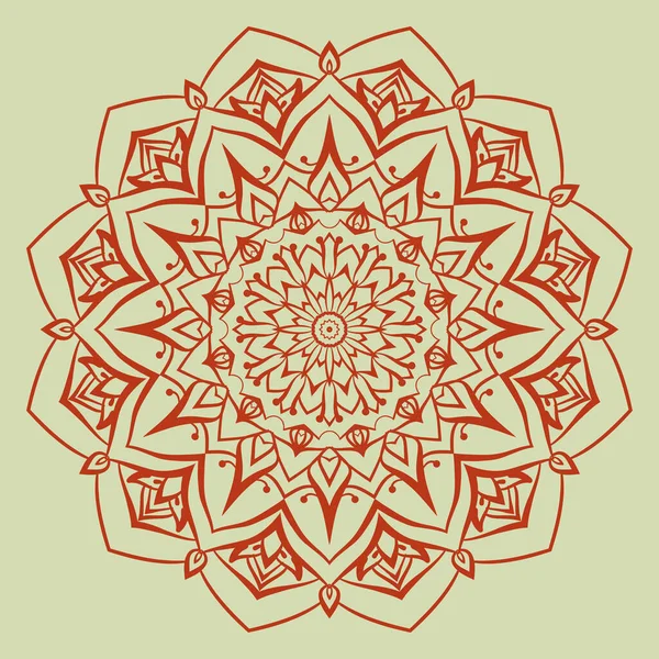 Abstracto Redondo Decorativo Mandala Arte Vector Diseño Elemento — Archivo Imágenes Vectoriales