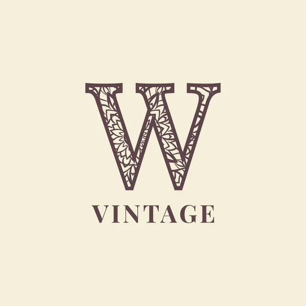 Letra Decoración Vintage Logotipo Vector Diseño — Vector de stock