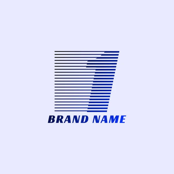 Number Stripes Professional Corporate Initials Vector Logo Design — Stock Vector