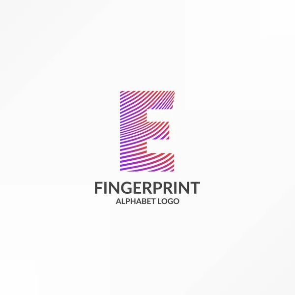 Buchstabe Abstrakte Gradienten Streifen Fingerabdruck Vektor Logo Design — Stockvektor