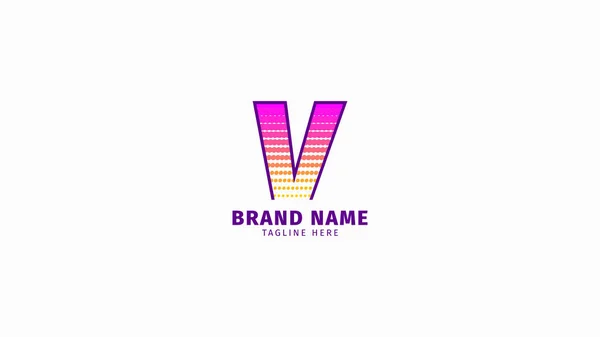 Písmeno Polotón Trendy Světlé Barvy Logo Vektor Design Element — Stockový vektor