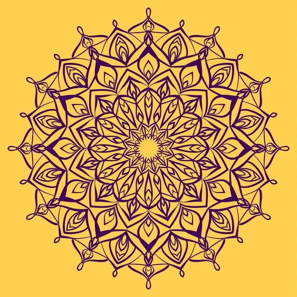 Abstracte Mandala Kunst Circulaire Motief Ontwerp Ronde Traditionele Ornament Voor — Stockvector